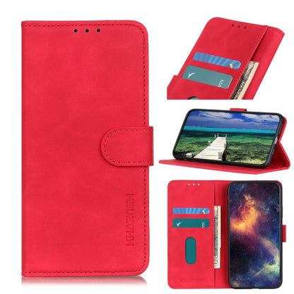 For Google Pixel 7a KHAZNEH Retro Texture Flip Leather Phone Case(Red) - free shipping - PMC Jewellery - Order now!