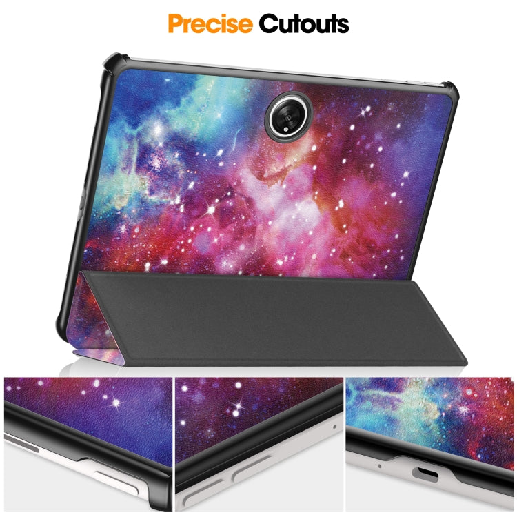 For OnePlus Pad Custer Painted 3-Fold Holder Smart Leather Tablet Case(Milky Way Nebula) - free shipping - PMC TechLife - Order now!