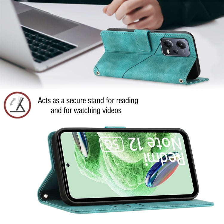 For Xiaomi Poco X5 5G Skin-feel Embossed Leather Phone Case(Green)