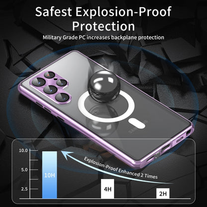 For Samsung Galaxy S23 Ultra 5G HD Full Cover Magsafe Magnetic Metal Tempered Glass Phone Case(Silver) - free shipping - PMC Jewellery - Order now!