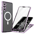 For Samsung Galaxy S22 5G HD Full Cover Magsafe Magnetic Metal Tempered Glass Phone Case(Purple) - free shipping - PMC TechLife - Order now!