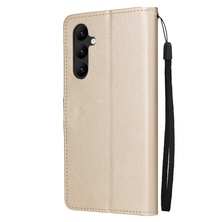 For Samsung Galaxy A34 3 Card Slots Multifunctional Leather Phone Case(Gold) - free shipping - PMC TechLife - Order now!