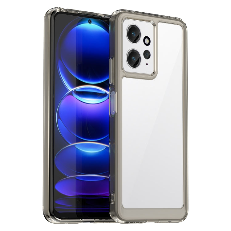 For Xiaomi Redmi Note 12 4G Global Colorful Series Acrylic + TPU Phone Case(Transparent Grey)
