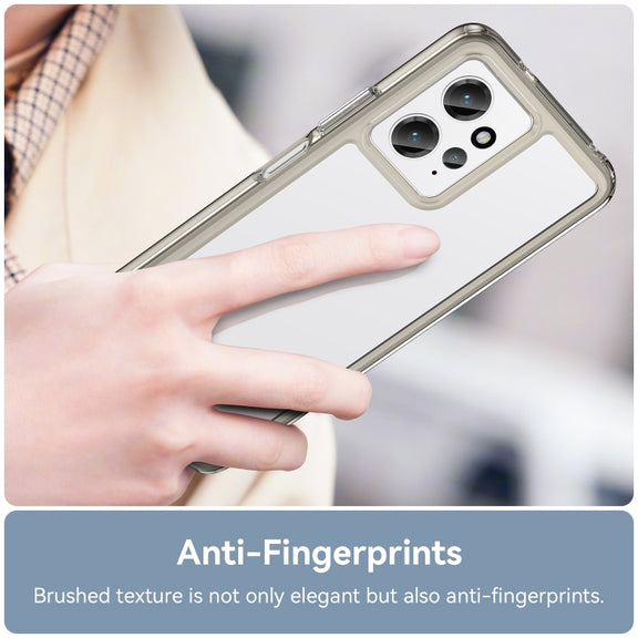 For Xiaomi Redmi Note 12 4G Global Colorful Series Acrylic + TPU Phone Case(Transparent Grey)