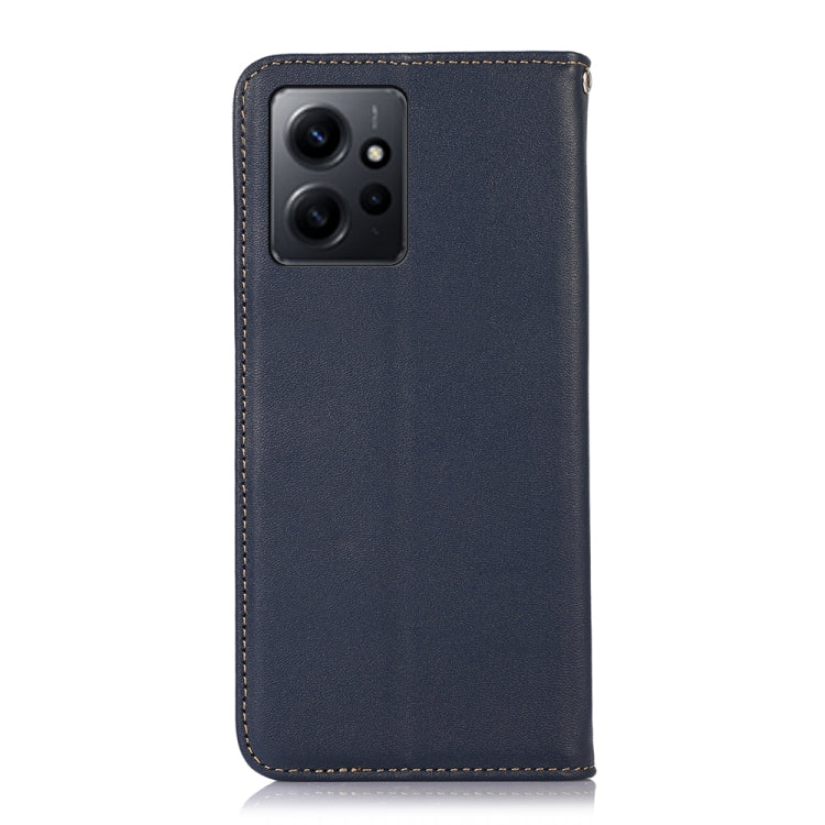 For Xiaomi Redmi Note 12 4G Global KHAZNEH Nappa Top Layer Cowhide Leather Phone Case(Blue) - Note 12 Cases by PMC TechLife | Online Shopping South Africa | PMC TechLife