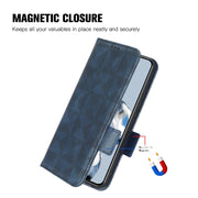 For Samsung Galaxy A24 4G Symmetrical Triangle Leather Phone Case(Black)