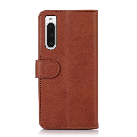 For Sony Xperia 10 V Cow Texture Leather Phone Case(Brown)