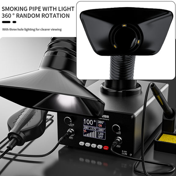 D301 Multifunctional Intelligent Smoking Constant Temperature Soldering Disassembly Rework Station(UK Plug)