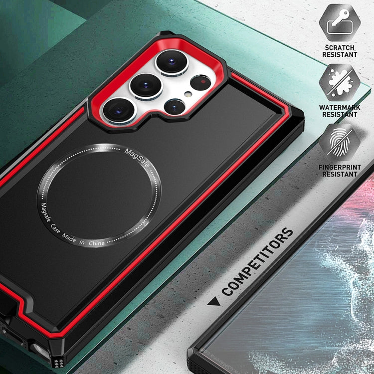 For Samsung Galaxy S23+ 5G Armour Two-color MagSafe Magnetic TPU + PC Phone Case(Black + Red) - free shipping - PMC TechLife - Order now!
