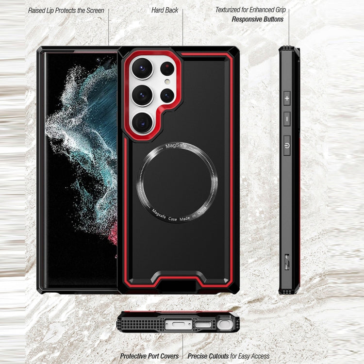 For Samsung Galaxy S23+ 5G Armour Two-color MagSafe Magnetic TPU + PC Phone Case(Black + Red) - free shipping - PMC TechLife - Order now!