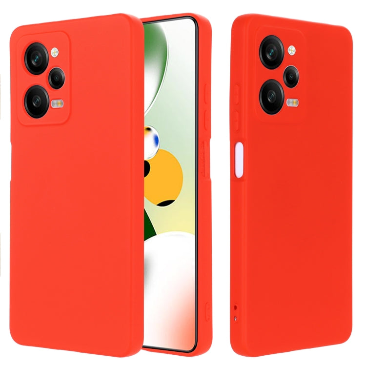 For Xiaomi Redmi Note 12 Pro Speed/Poco X5 Pro Pure Color Liquid Silicone Shockproof Phone Case(Red)