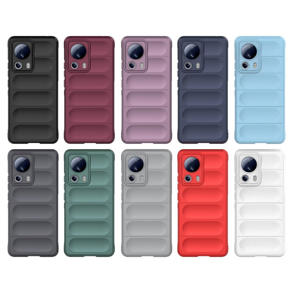 For Xiaomi 13 Lite Magic Shield TPU + Flannel Phone Case(Wine Red)