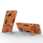For Xiaomi 13 Lite Punk Armor 2 in 1 PC + TPU Shockproof Phone Case with Holder(Green)