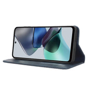 For Motorola Moto G13 / G23 4G Magnetic Buckle Retro Texture Leather Phone Case(Blue)