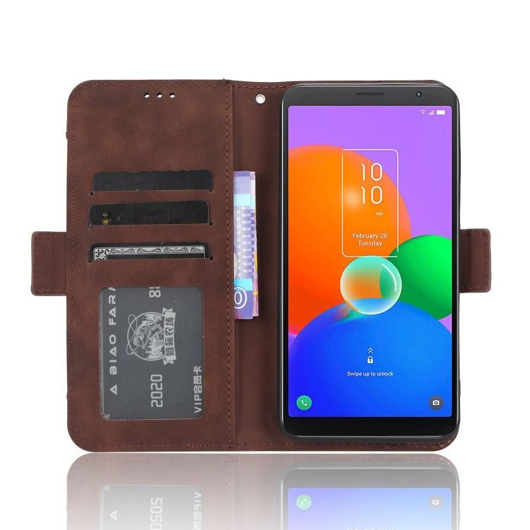 For TCL 403 Skin Feel Calf Texture Card Slots Leather Phone Case(Brown) - free shipping - PMC TechLife - Order now!