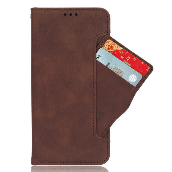 For Honor X8a Skin Feel Calf Texture Card Slots Leather Phone Case(Brown)