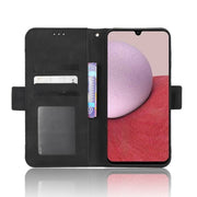 For Samsung Galaxy A24 4G Skin Feel Calf Texture Card Slots Leather Phone Case(Black)