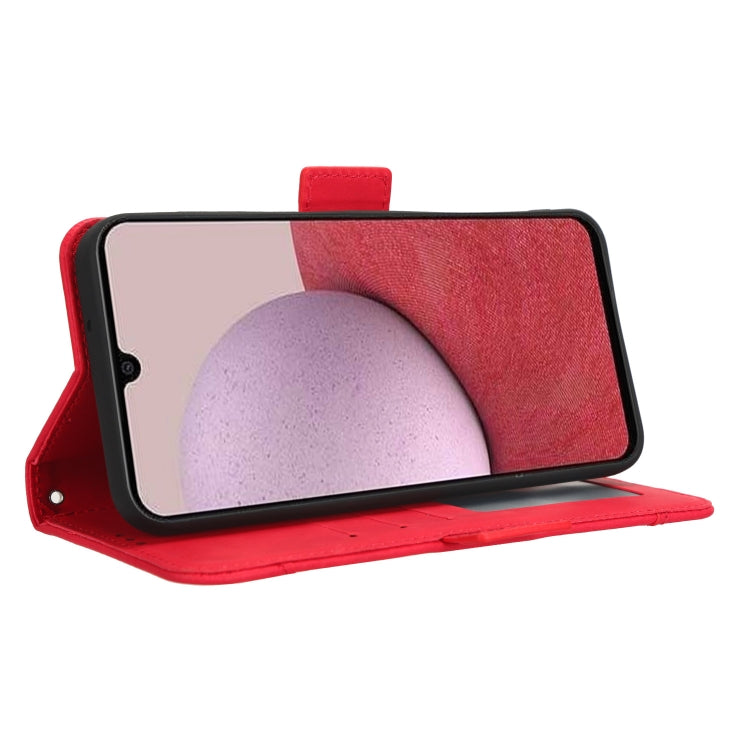 For Samsung Galaxy A24 4G Skin Feel Calf Texture Card Slots Leather Phone Case(Red)