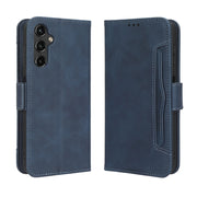 For Samsung Galaxy A24 4G Skin Feel Calf Texture Card Slots Leather Phone Case(Blue)