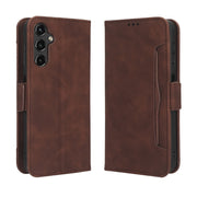 For Samsung Galaxy A24 4G Skin Feel Calf Texture Card Slots Leather Phone Case(Brown)