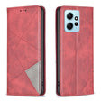For Xiaomi Redmi Note 12 4G Global Prismatic Invisible Magnetic Leather Phone Case(Red) - free shipping - PMC TechLife - Order now!