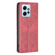 For Xiaomi Redmi Note 12 4G Global Prismatic Invisible Magnetic Leather Phone Case(Red)