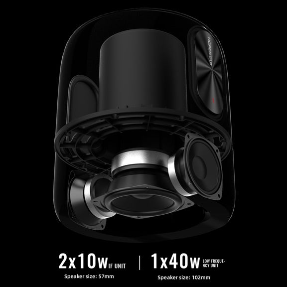 HOPESTAR SC-01 Water-resistant LED Light Wireless Bluetooth Speaker(Black)