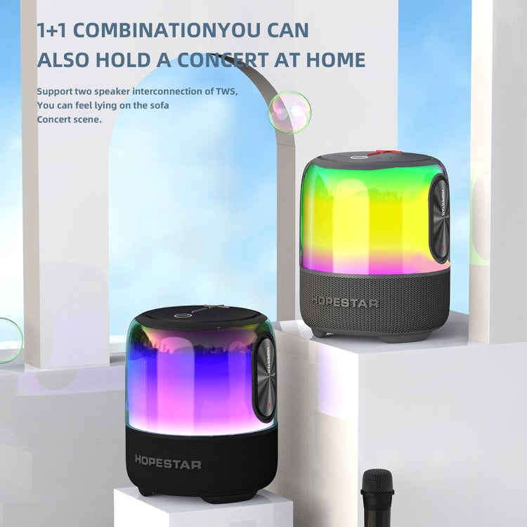 HOPESTAR SC-01 Waterproof LED Light Wireless Bluetooth Speaker(Black) - free shipping - PMC TechLife - Order now!
