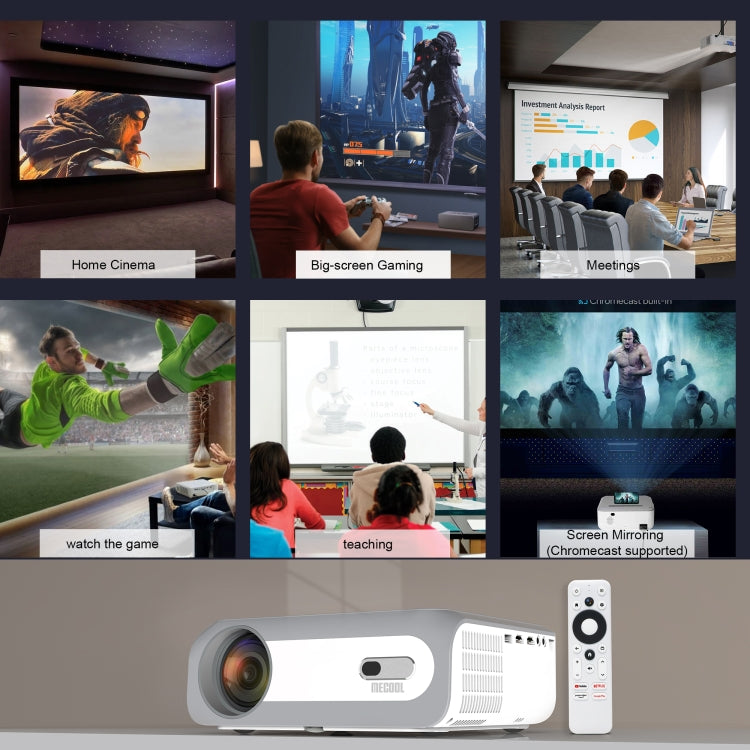 MECOOL KP1 1920x1080P 700ANSI Lumens Portable Mini LCD Smart Projector(US Plug) - Mini Projector by MECOOL | Online Shopping South Africa | PMC TechLife