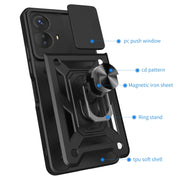 For Motorola Moto G53 5G Sliding Camera Cover Design TPU+PC Phone Case(Green)