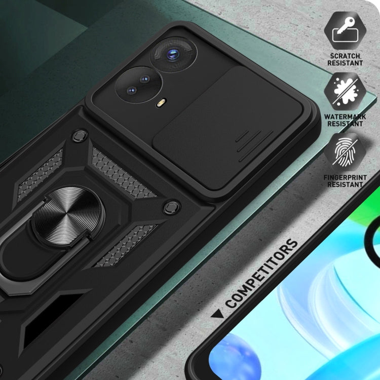 For Motorola Moto G53 5G Sliding Camera Cover Design TPU+PC Phone Case(Green)