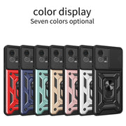 For Motorola Moto G72 Sliding Camera Cover Design TPU+PC Phone Case(Rose Gold)