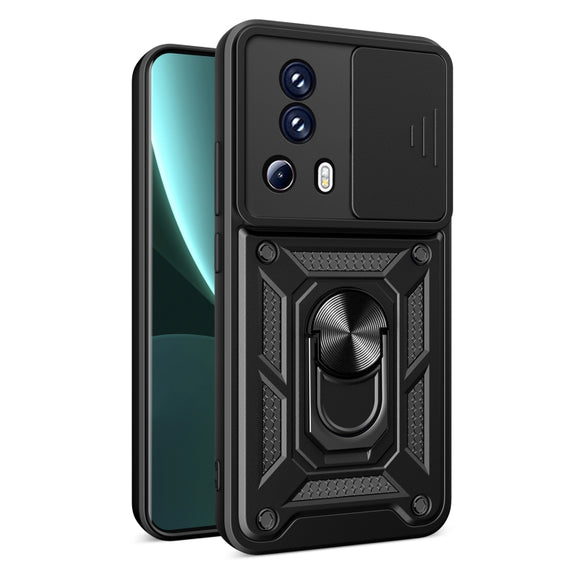 For Xiaomi Civi 2 5G / 13 Lite Sliding Camera Cover Design TPU+PC Phone Case(Black)