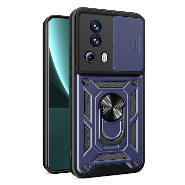 For Xiaomi Civi 2 5G / 13 Lite Sliding Camera Cover Design TPU+PC Phone Case(Blue)