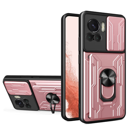For Motorola Edge 30 Ultra 5G / Moto X30 Pro Sliding Camshield TPU+PC Phone Case with Card Slot(Rose Gold) - free shipping - PMC Jewellery - Order now!