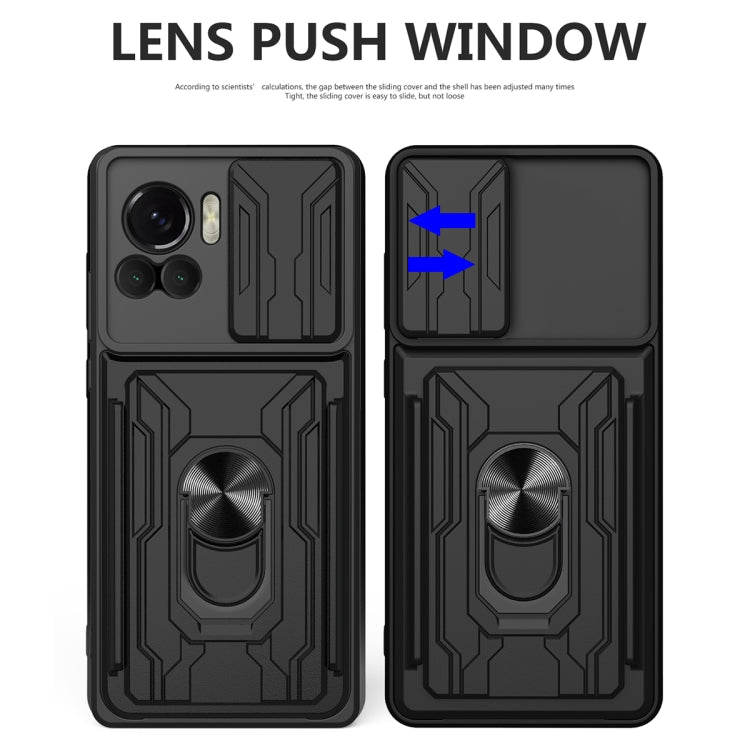 For Motorola Edge 30 Ultra 5G / Moto X30 Pro Sliding Camshield TPU+PC Phone Case with Card Slot(Rose Gold) - free shipping - PMC TechLife - Order now!