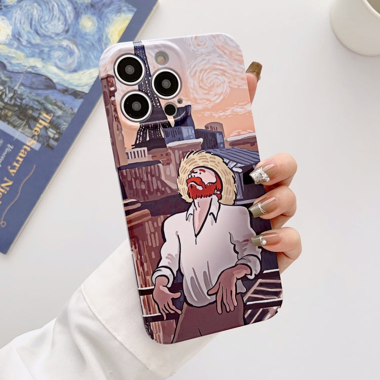For iPhone 11 Precise Hole Oil Painting Glossy PC Phone Case(Tower) - iPhone 11 Cases by PMC TechLife | Online Shopping South Africa | PMC TechLife