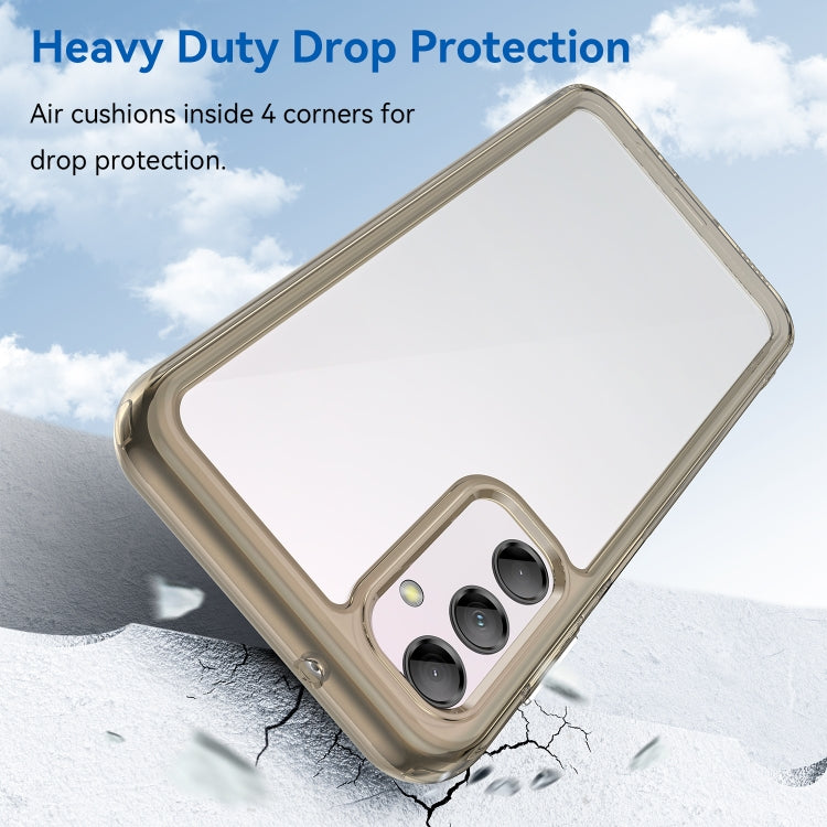 For Samsung Galaxy M14 5G Colorful Series Acrylic + TPU Phone Case(Transparent Grey)