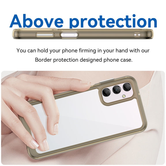 For Samsung Galaxy M14 5G Colorful Series Acrylic + TPU Phone Case(Transparent Grey)