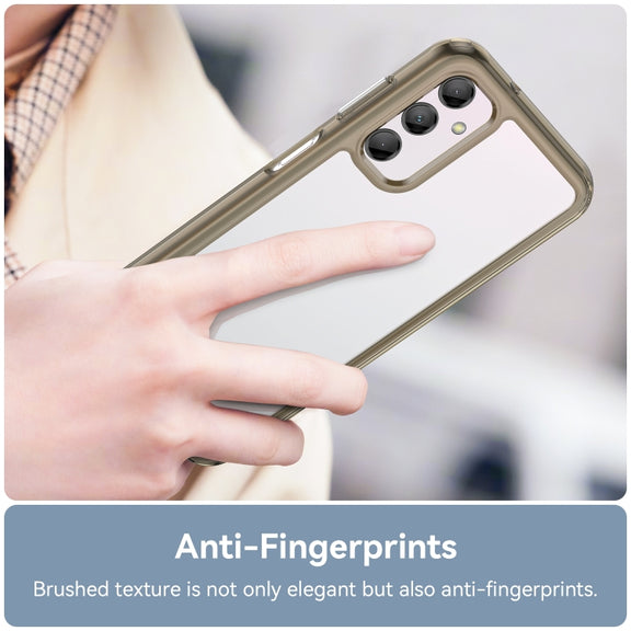 For Samsung Galaxy M14 5G Colorful Series Acrylic + TPU Phone Case(Transparent Grey)