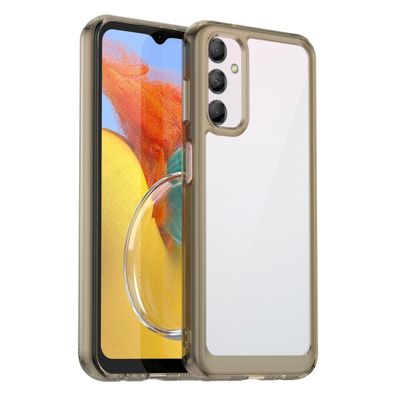 For Samsung Galaxy M14 5G Colorful Series Acrylic + TPU Phone Case(Transparent Grey)