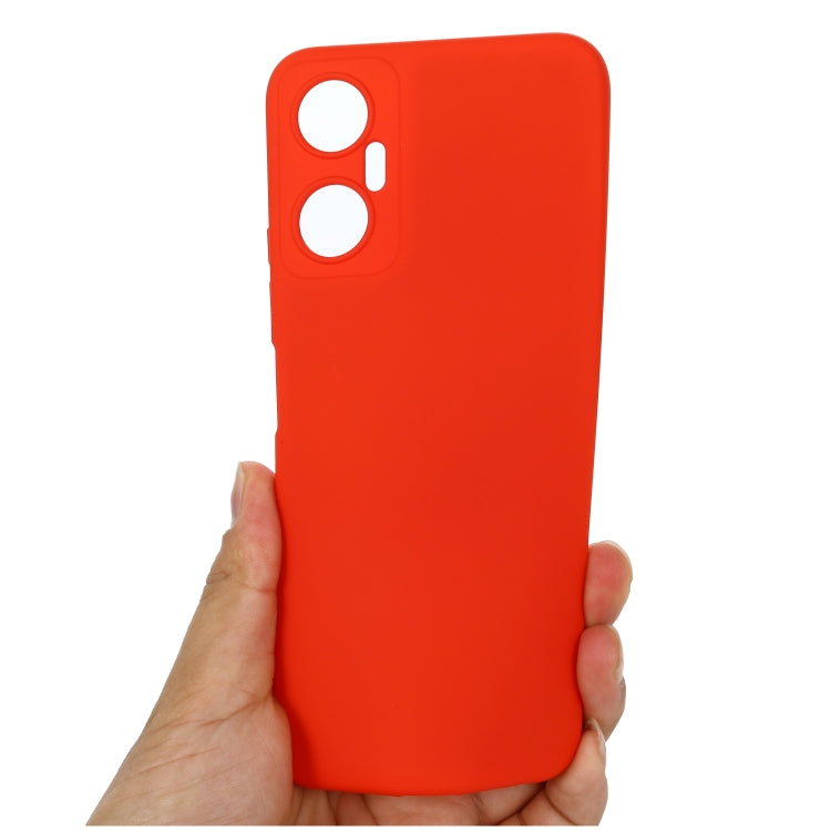 For Infinix Hot 20 5G Pure Color Liquid Silicone Shockproof Phone Case(Red) - free shipping - PMC Jewellery - Order now!