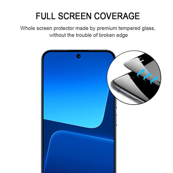 For Xiaomi 13 Ultra Full Glue 9H HD 3D Curved Edge Tempered Glass Film(Black)