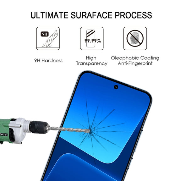 For Xiaomi 13 Ultra 25pcs Full Glue 9H HD 3D Curved Edge Tempered Glass Film(Black)