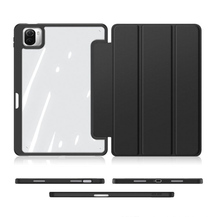 For Xiaomi Pad 6 / 6 Pro DUX DUCIS TOBY Series Antiskid Leather Tablet Case with Sleep / Wake-up Function(Black)