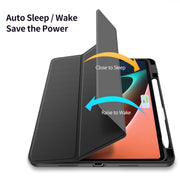 For Xiaomi Pad 6 / 6 Pro DUX DUCIS TOBY Series Antiskid Leather Tablet Case with Sleep / Wake-up Function(Black)