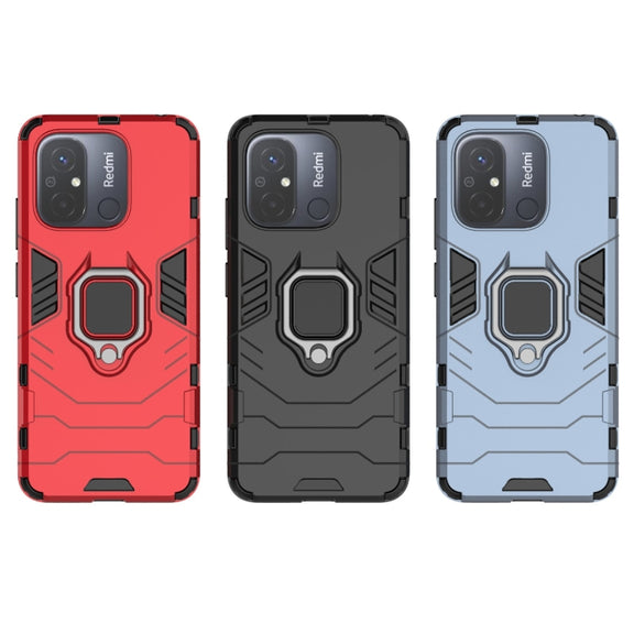 For Xiaomi Redmi 12C Magnetic Ring Holder PC + TPU Phone Case(Navy Blue)