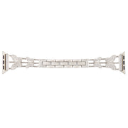 Butterfly Metal Diamond Watch Band For Apple Watch Ultra 49mm&Watch Ultra 2 49mm / Series 9&8&7 45mm / SE 3&SE 2&6&SE&5&4 44mm / 3&2&1 42mm(Starlight)