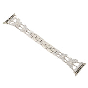 Butterfly Metal Diamond Watch Band For Apple Watch Ultra 49mm&Watch Ultra 2 49mm / Series 9&8&7 45mm / SE 3&SE 2&6&SE&5&4 44mm / 3&2&1 42mm(Starlight)