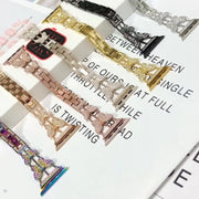 Butterfly Metal Diamond Watch Band For Apple Watch Ultra 49mm&Watch Ultra 2 49mm / Series 9&8&7 45mm / SE 3&SE 2&6&SE&5&4 44mm / 3&2&1 42mm(Starlight)